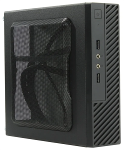 Slim Case Powerman ME100S-BK  U3*2, front fan 4cm, HDD frame Upper type+ "L"+"I" types 120W adapter, GM-120 DC-ATX  Mini ITX