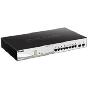 D-Link DGS-1210-10MP/FL1A Управляемый коммутатор 2 уровня с 8 портами 10/100/1000Base-T и 2 портами 1000Base-X SFP (8 портов с поддержкой PoE 802.3af/
