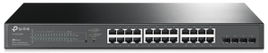  TP-Link JetStream™ 28-портовый гигабитный Smart коммутатор с 24 портами PoE+, 24 гигабитных порта PoE+, 4 гигабитных SFP-слота, 802.3at/af, бюджет Po