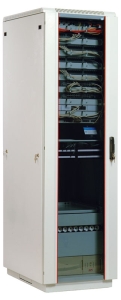 ЦМО Шкаф телекоммуникационный напольный 27U (600x1000) дверь стекло (ШТК-М-27.6.10-1ААА) (3коробки)