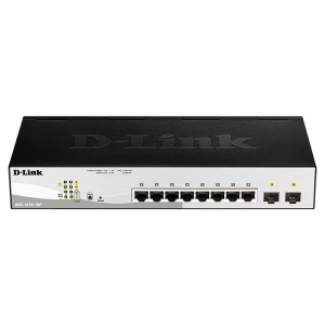 D-Link DGS-1210-10P/FL1A, L2 Managed Switch with 8 10/100/1000Base-T ports and 2 1000Base-X SFP ports (8 PoE ports 802.3af/802.3at (30 W), PoE Budget 