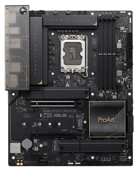 ASUS PROART B760-CREATOR, LGA1700, B760, 4*DDR5, 4*SATA, 3*M.2, 4*USB 3.2, 4*USB 2.0, Type-C, 2*PCIx16, 1*PCIx1, DP+HDMI, ATX; 90MB1F20-M0EAY0