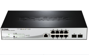 D-Link DGS-1210-10P/ME/A1A Управляемый L2 коммутатор с 8 портами 10/100/1000Base-T и 2 портами 1000Base-X SFP (8 портов PoE 802.3af/at, PoE-бюджет 78 
