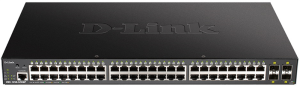 D-Link DGS-1250-52XMP/A1A Настраиваемый коммутатор 2 уровня с 48 портами 10/100/1000Base-T и 4 портами 10GBase-X SFP+ (48 портов с поддержкой PoE 802.