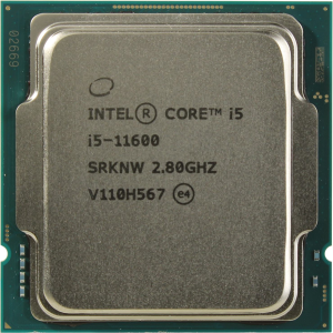 CPU Intel Core i5-11600 (2.8GHz/12MB/6 cores) LGA1200 OEM, UHD Graphics 750 350MHz, TDP 65W, max 128Gb DDR4-3200,  CM8070804491513SRKNW, 1 year