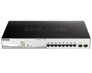 D-Link DGS-1210-10MP/F3A PROJ Настраиваемый L2 коммутатор с 8 портами 10/100/1000Base-T и 2 портами 1000Base-X SFP (8 портов PoE 802.3af/at, PoE-бюдже