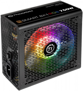 Блок питания Thermaltake SmartBX1RGB 750W <750W, (20+4+4+4) pin, 4x(6+2) pin, 8xSATA, 4xMolex, FDD, 12 см, кабель питани