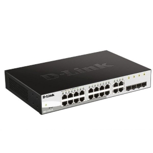 D-Link DGS-1210-20/F2A, L2 Smart Switch with  16 10/100/1000Base-T ports and 4 1000Base-T/SFP combo-ports.8K Mac address, 802.3x Flow Control, 256 of 