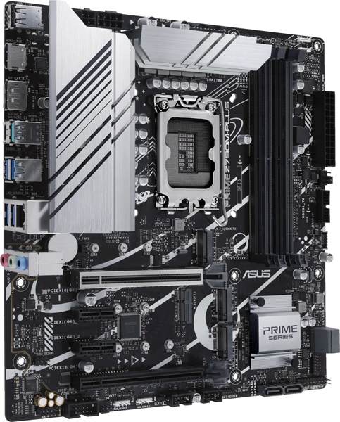 ASUS PRIME Z790M-PLUS, LGA1700, Z790, 4*DDR5, HDMI+DVI+DP, CrossFireX, SATA3 + RAID, Audio, Gb LAN, USB 3.2, USB 2.0, COM*1 header (w/o cable), mATX ;