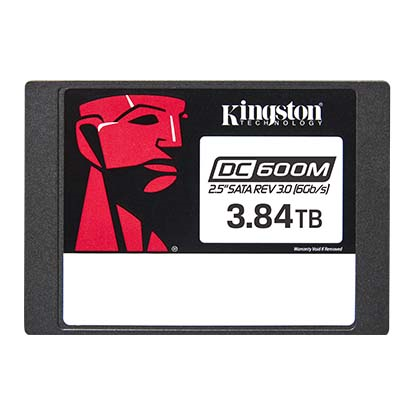 Твердотельный накопитель/ Kingston SSD DC600M, 3840GB, 2.5" 7mm, SATA3, 3D TLC, R/W 560/530MB/s, IOPs 94 000/59 000, TBW 7008, DWPD 1 (5 лет) (SEDC600