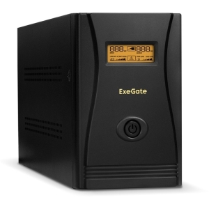 Exegate EP285485RUS ИБП ExeGate SpecialPro Smart LLB-1000.LCD.AVR.C13.RJ <1000VA/650W, LCD, AVR, 6*IEC-C13, RJ45/11, Black>