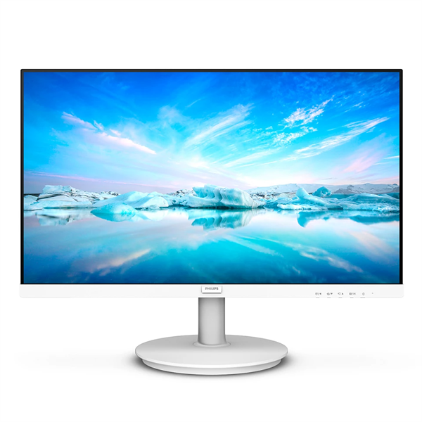 23,8" Philips 241V8AW 1920x1080, WLED, 16:9, IPS, 250cd, 1000:1, MID, 4ms, 178/178, VGA, HDMI, 75Hz, Speakers, Tilt, Внутр, VESA, White, 3y