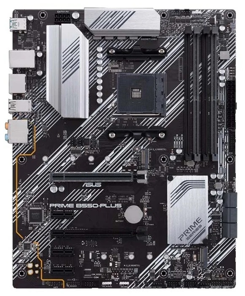 ASUS PRIME B550-PLUS,  Socket AM4, B550, 4*DDR4, HDMI+DP, CrossFireX, SATA3 + RAID, Audio, Gb LAN, USB 3.2*8, USB 2.0*6, COM*1 header (w/o cable), ATX