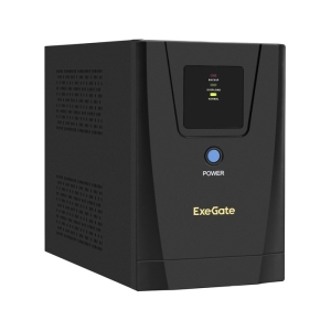 Exegate EX292802RUS ИБП ExeGate SpecialPro UNB-1600.LED.AVR.2SH.3C13.USB <1600VA/950W, LED, AVR, 2*Schuko+3*C13, USB,съемн.кабель, металлический корпу