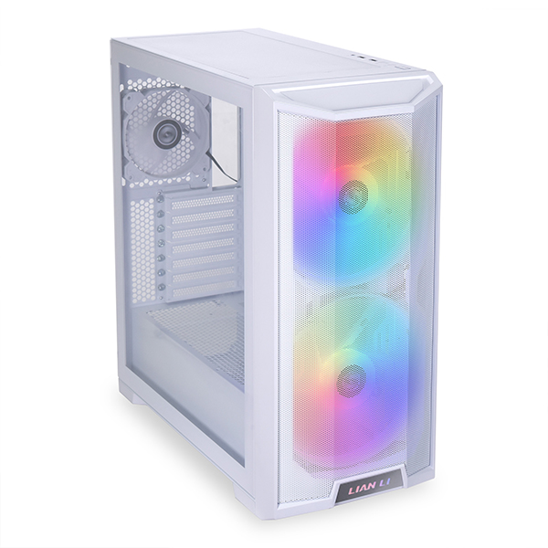 LIAN LI Lancool 215 Snow White, Medium Case: E-ATX (width: under 280mm), ATX, M-ATX, ITX, 2xUSB 3.0, 1xAudio, Included Fans: 2x200mm 800RPM ARGB, 1x12