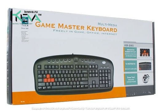 Клавиатура игровая  A4TECH KB-28G, USB, серый + черный [kb-28g-1]