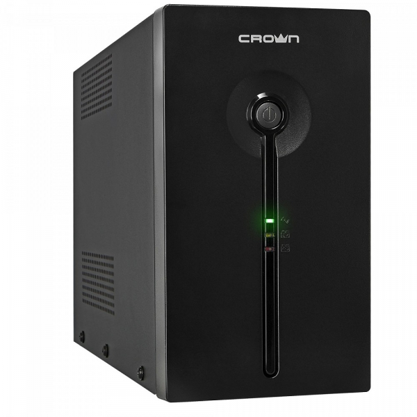 CROWN ИБП CMU-SP1200IEC USB {1200VA\720W, корпус металл, 2x12V/9AH, розетки 8*IEC+1*IEC C13, AVR, cъёмный кабель питания 1.8 м, RJ11/45, USB, LED}