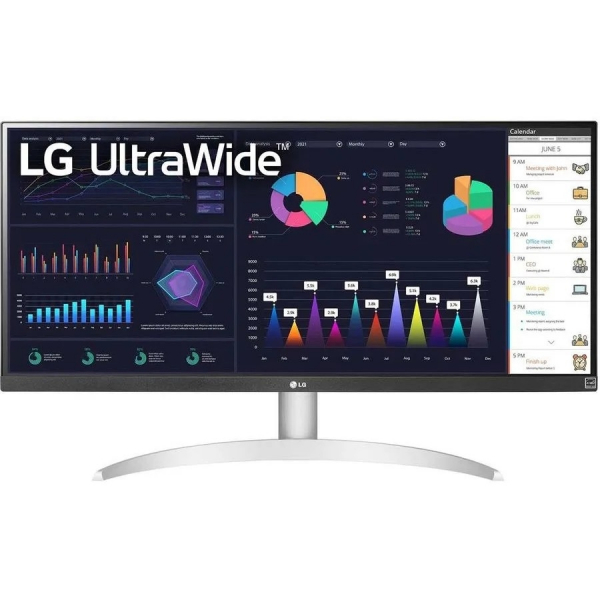 Монитор LG 29" UltraWide 29WQ600-W серебристый IPS LED 1ms 21:9 HDMI M/M матовая 250cd 178гр/178гр 2560x1080 100Hz DP UWHD USB 8.32кг