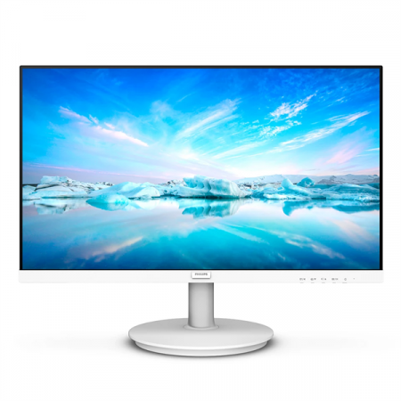 23,8" Philips 241V8AW 1920x1080, WLED, 16:9, IPS, 250cd, 1000:1, MID, 4ms, 178/178, VGA, HDMI, 75Hz, Speakers, Tilt, Внутр, VESA, White, 3y