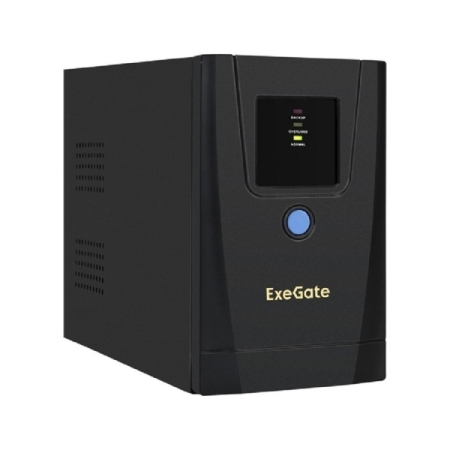 Exegate EX292782RUS ИБП ExeGate SpecialPro UNB-1000.LED.AVR.1SH.2C13.RJ.USB <1000VA/550W, LED, AVR,1*Schuko+2*C13, RJ45/11,USB, металлический корпус, 