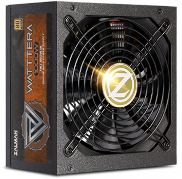 Блок питания Zalman ATX 1000W ZM1000-EBTII 80+ gold 24+6+2x(4+4) pin APFC 135mm fan 8xSATA Cab Manag RTL