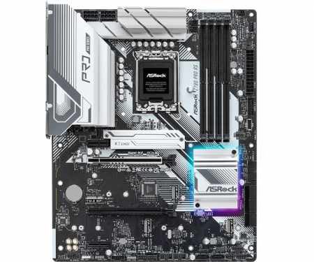 ASROCK Z790 PRO RS, LGA1700, Z790, 4*DDR5, 8*SATA, 4*M.2, 3*USB 3.2, 4*USB 2.0, Type-C, 2*PCIx16, 2*PCIx1, 1*M.2 (Key E), HDMI+DP, ATX