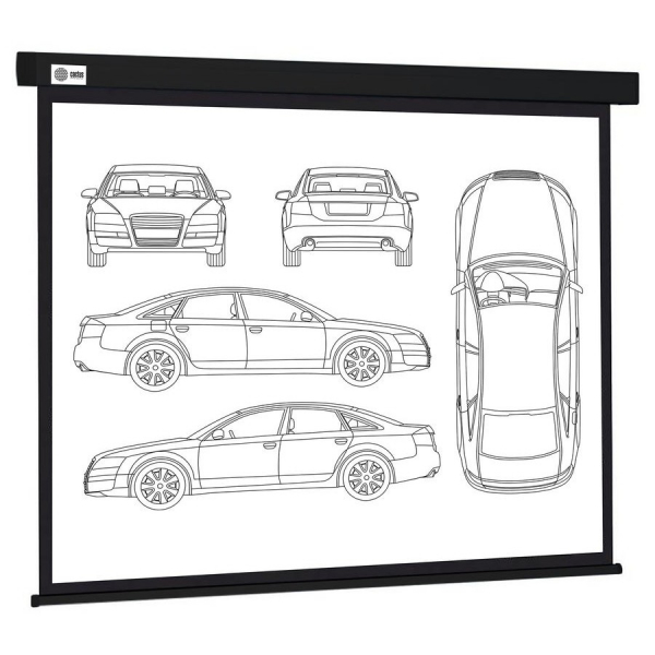 Экран Cactus 213x213см Wallscreen CS-PSW-213X213-BK 1:1 настенно-потолочный рулонный черный