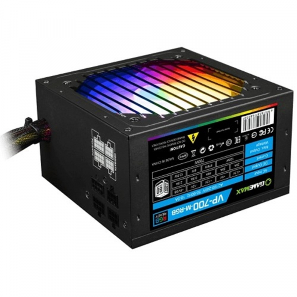 GameMax Блок питания ATX 700W VP-700-RGB-MODULAR 80+, Ultra quiet