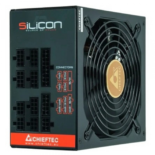 Блок питания Chieftec Silicon SLC-850C (ATX 2.3, 850W, 80 PLUS BRONZE, Active PFC, 140mm fan, Full Cable Management) Retail