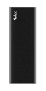 Netac Z SLIM Black 2TB USB 3.2 Gen 2 Type-C External SSD, R/W up to 550MB/480MB/s,with USB-C to USB-A cable and USB-A to USB-C adapter 3Y wty