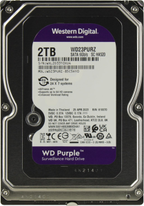 Western Digital HDD SATA-III  2Tb Purple WD23PURZ, IntelliPower, 256MB buffer (DV&NVR), 1 year