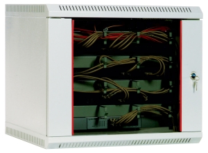 ЦМО Шкаф телекоммуникационный настенный 9U (600х300) дверь стекло (ШРН-9.300) (1 коробка)